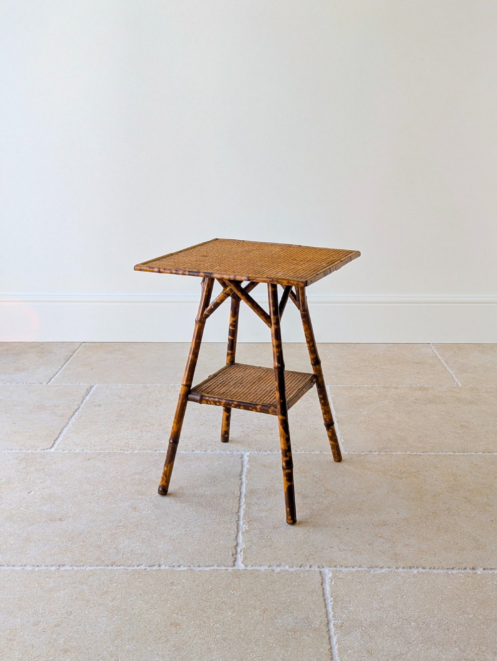 Antique Victorian Tiger Bamboo Occasional Table c.1890