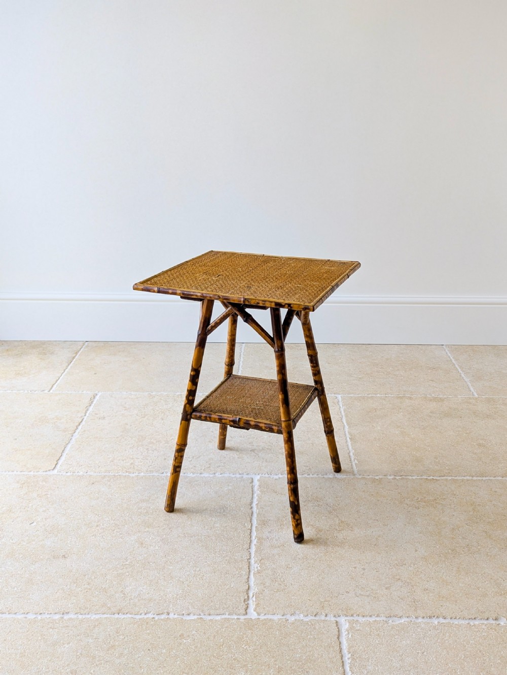 Antique Victorian Tiger Bamboo Occasional Table c.1890 View VI