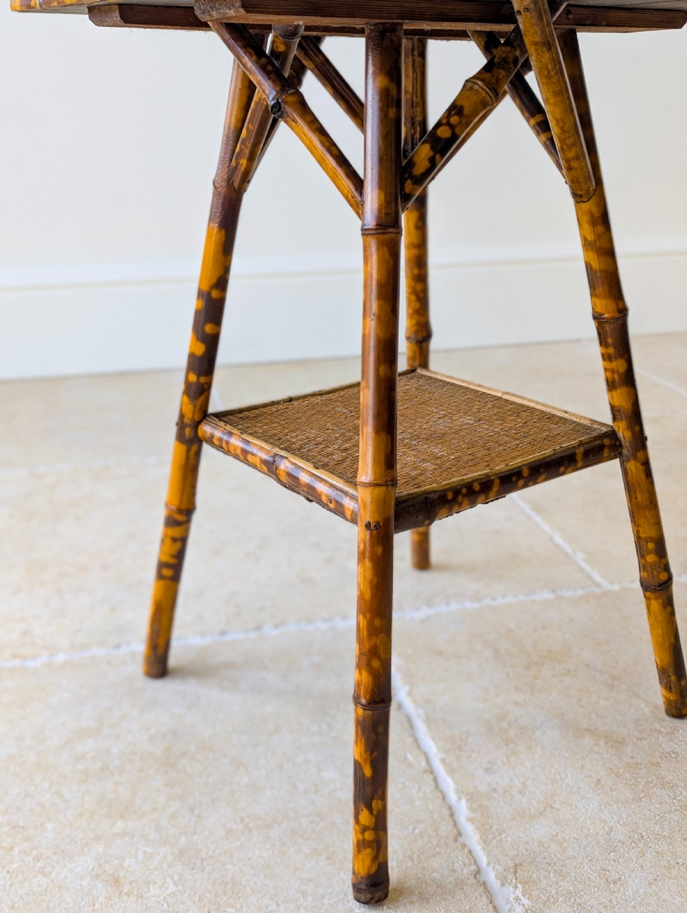 Antique Victorian Tiger Bamboo Occasional Table c.1890 View VIII