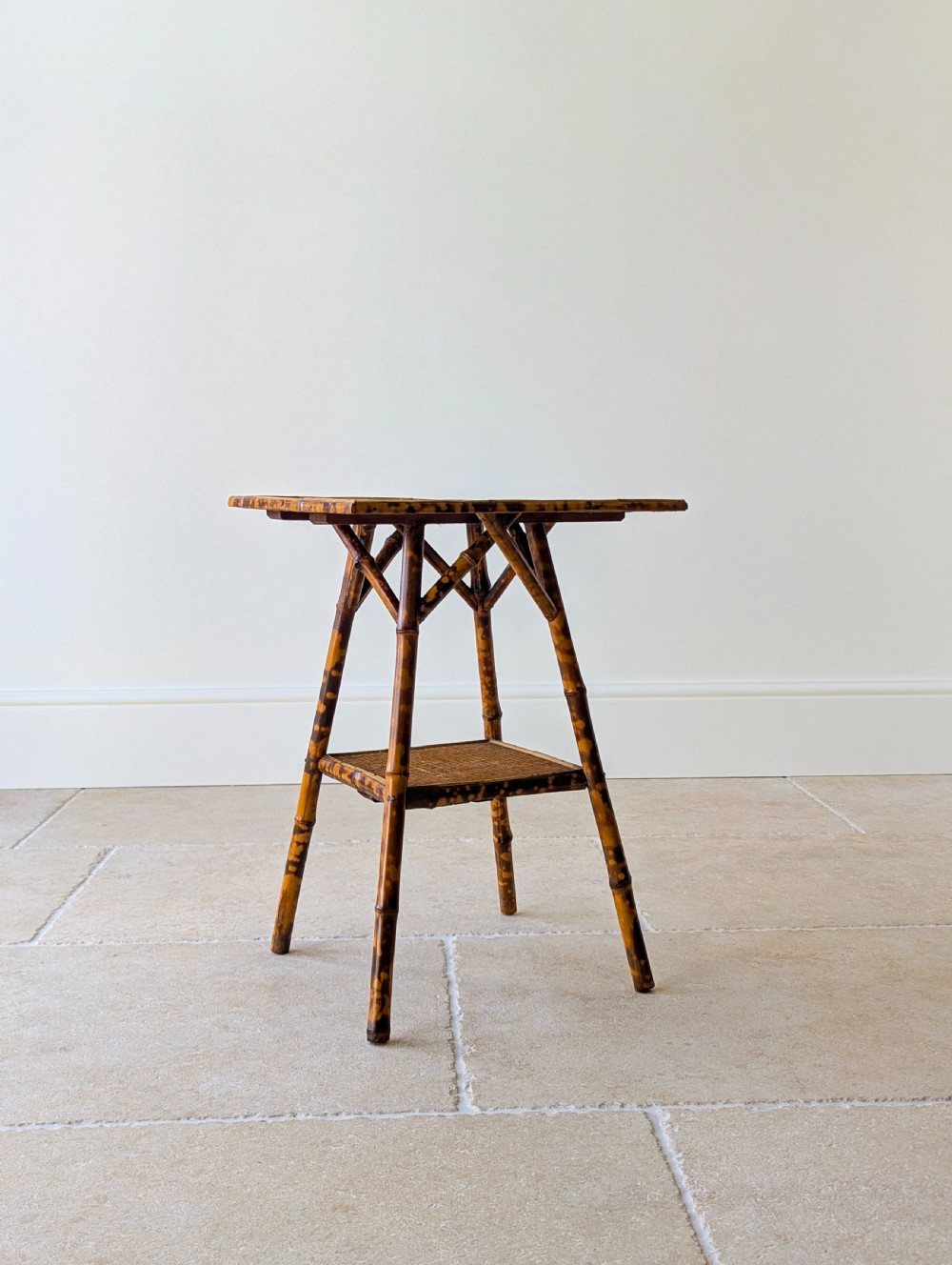 Antique Victorian Tiger Bamboo Occasional Table c.1890 View IX