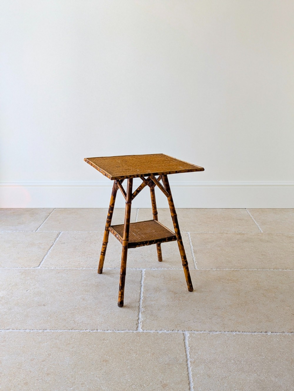 Antique Victorian Tiger Bamboo Occasional Table c.1890 View X