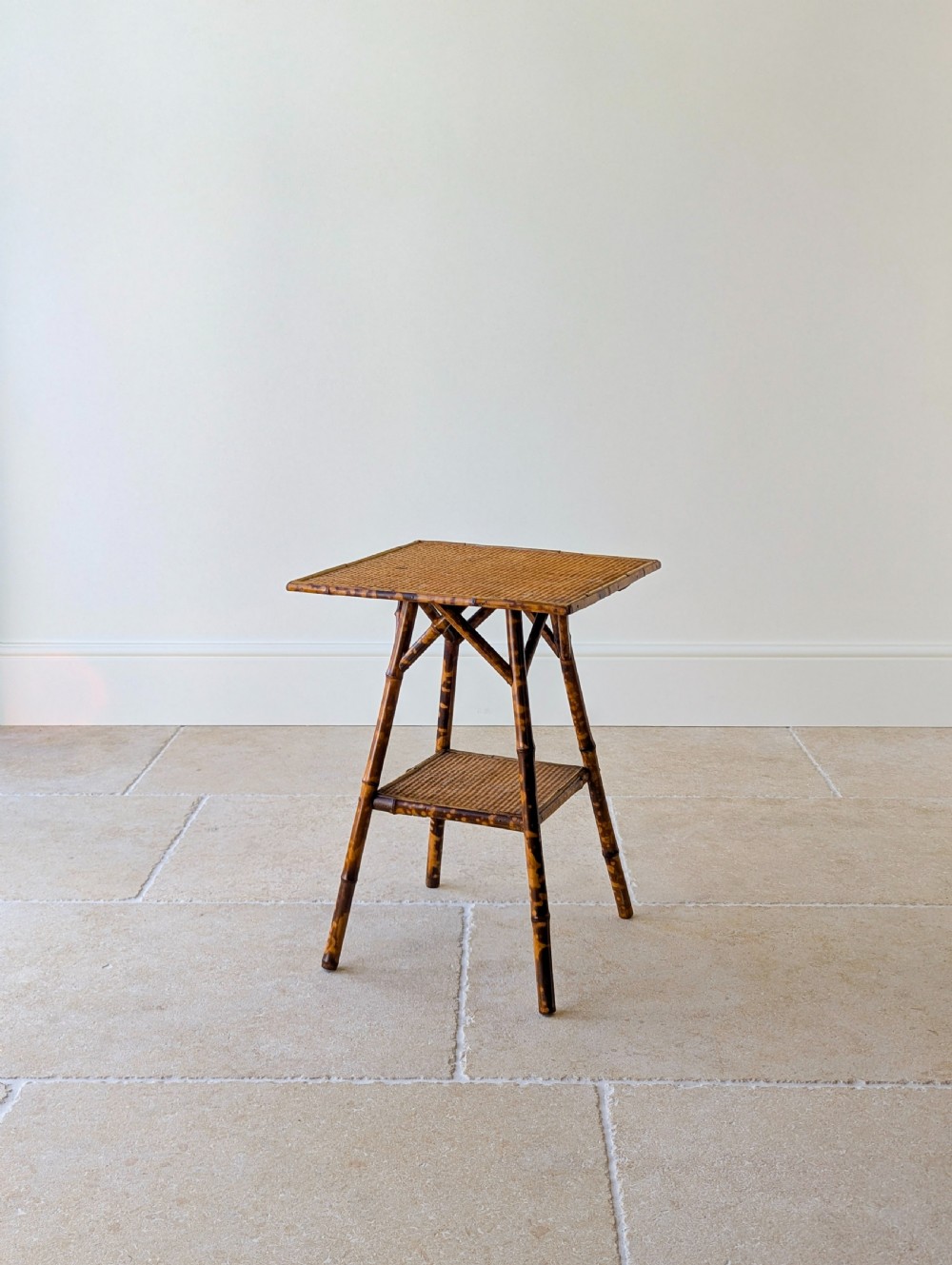 Antique Victorian Tiger Bamboo Occasional Table c.1890 View XI