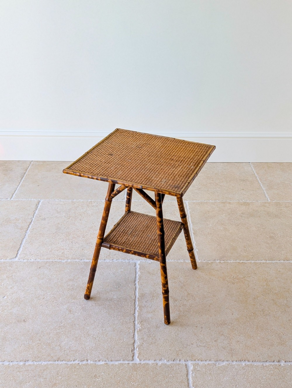 Antique Victorian Tiger Bamboo Occasional Table c.1890 View XII