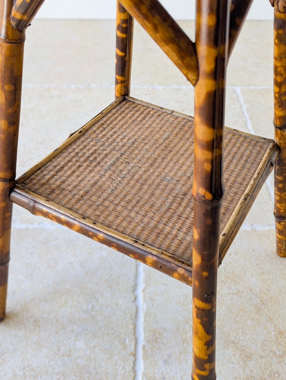 Antique Victorian Tiger Bamboo Occasional Table c.1890 View XIII