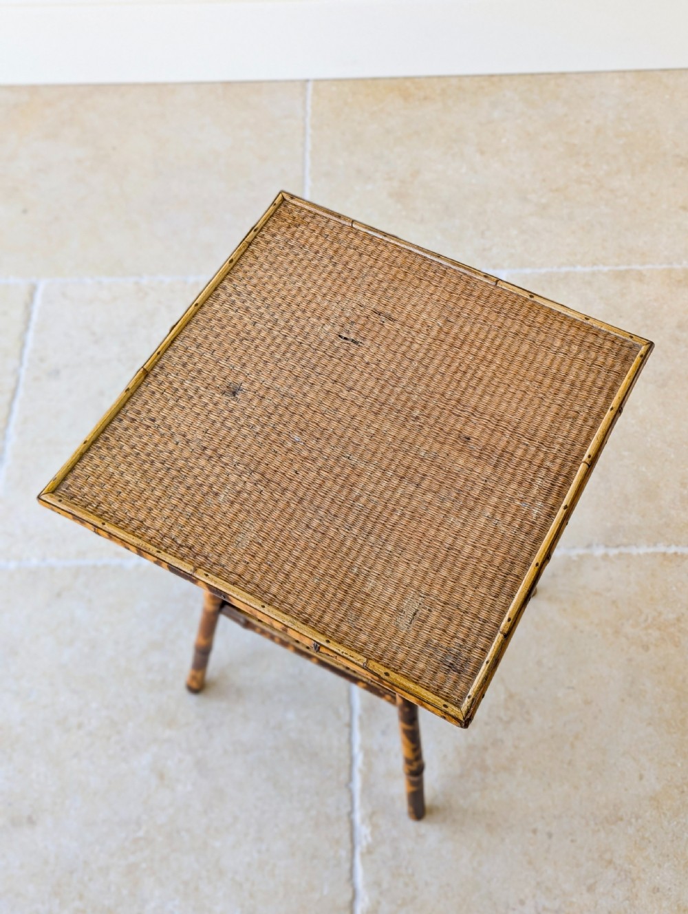 Antique Victorian Tiger Bamboo Occasional Table c.1890 View XIV