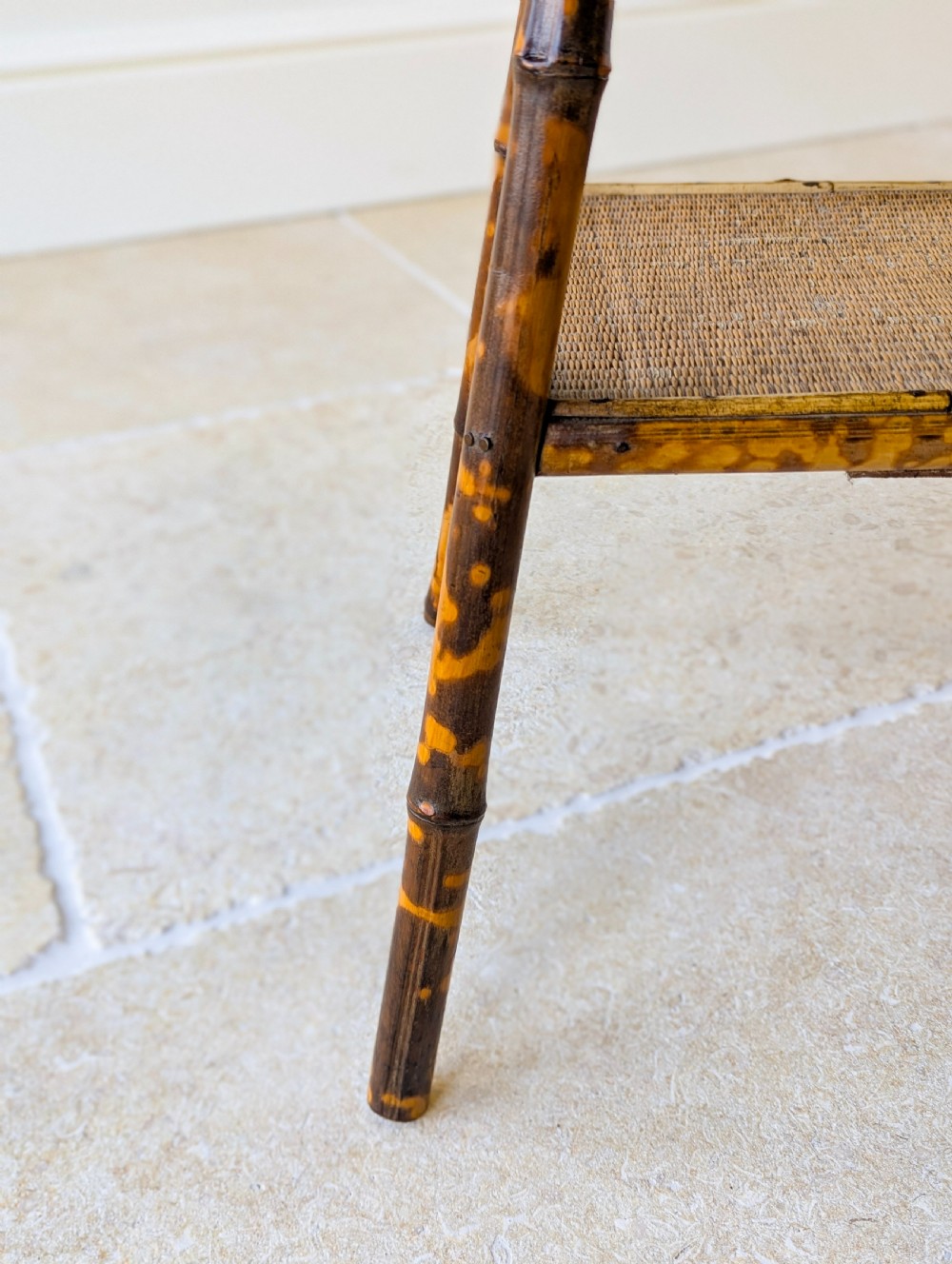 Antique Victorian Tiger Bamboo Occasional Table c.1890 View XV