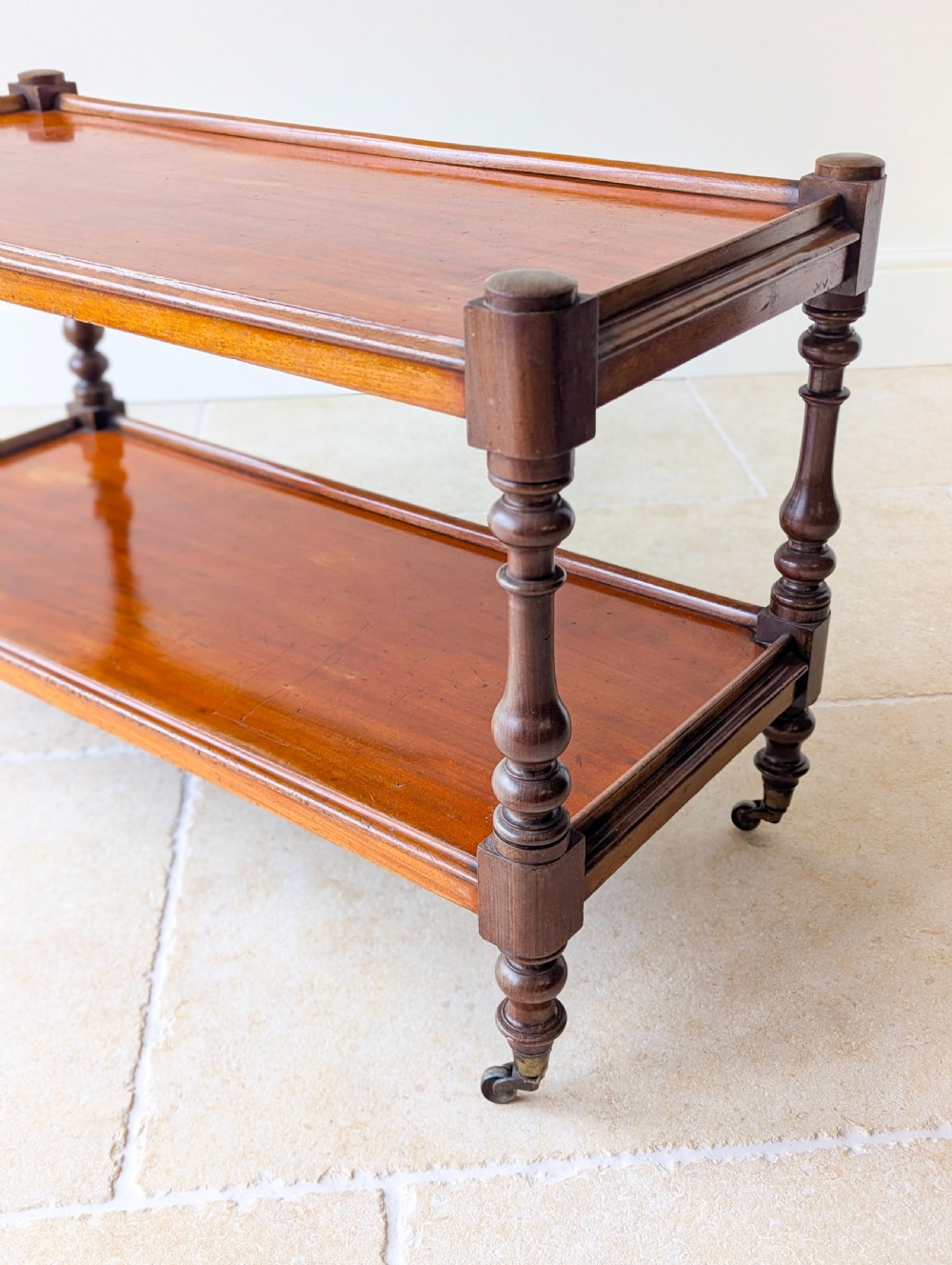 Antique Late Victorian Mahogany Two-Tier Serving Stand c.1880 View IV