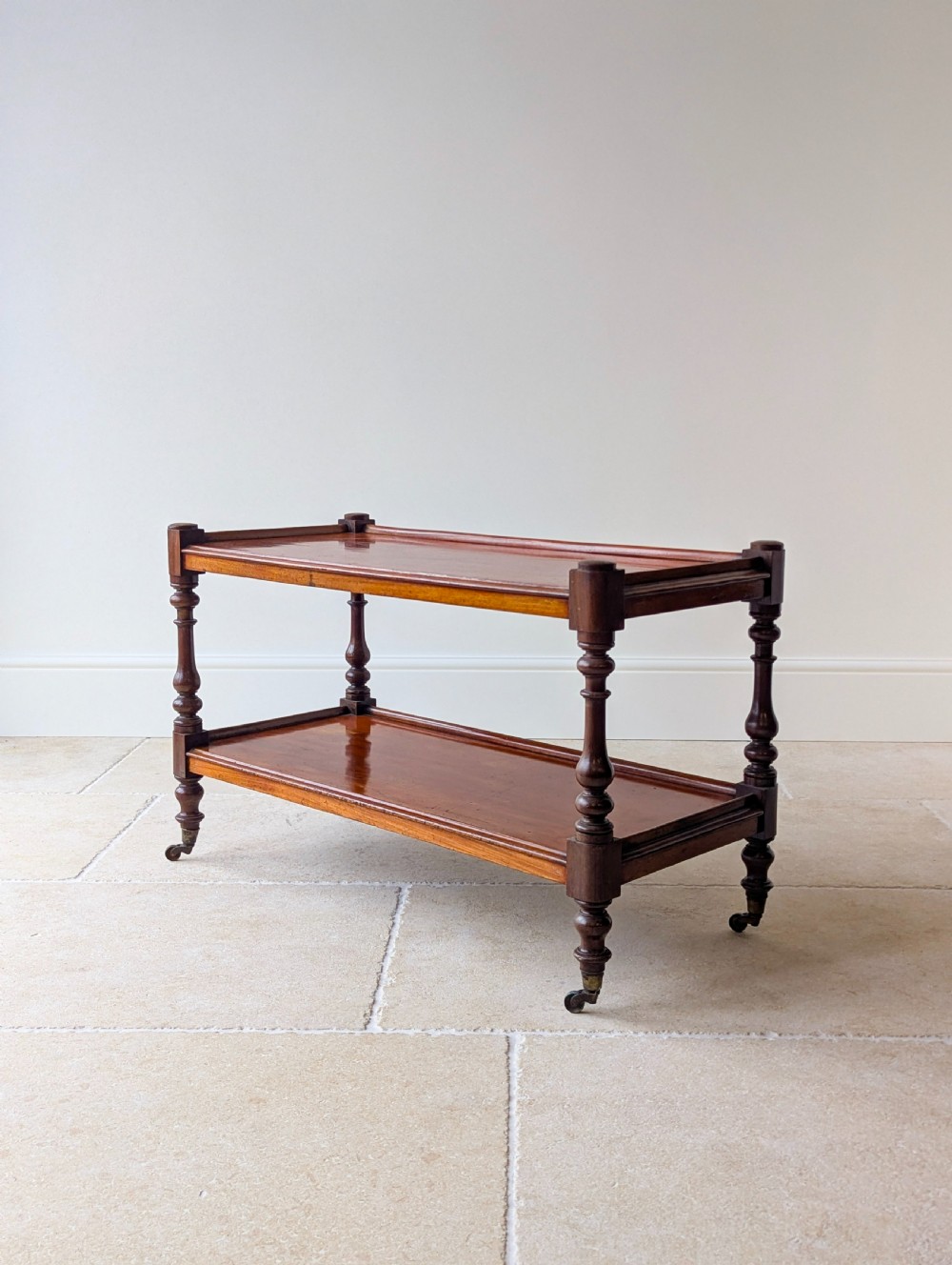 Antique Late Victorian Mahogany Two-Tier Serving Stand c.1880 View VIII