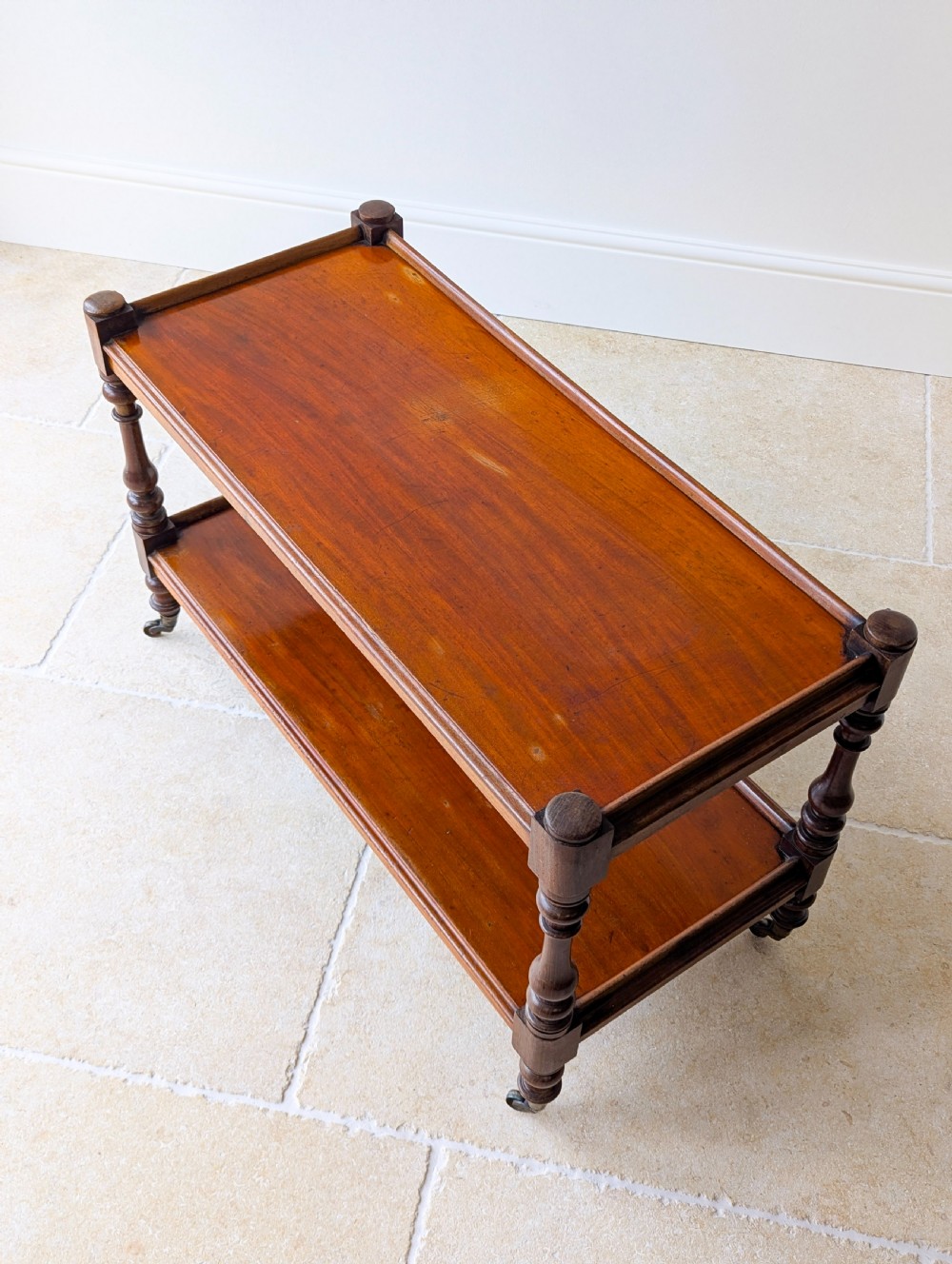 Antique Late Victorian Mahogany Two-Tier Serving Stand c.1880 View IX