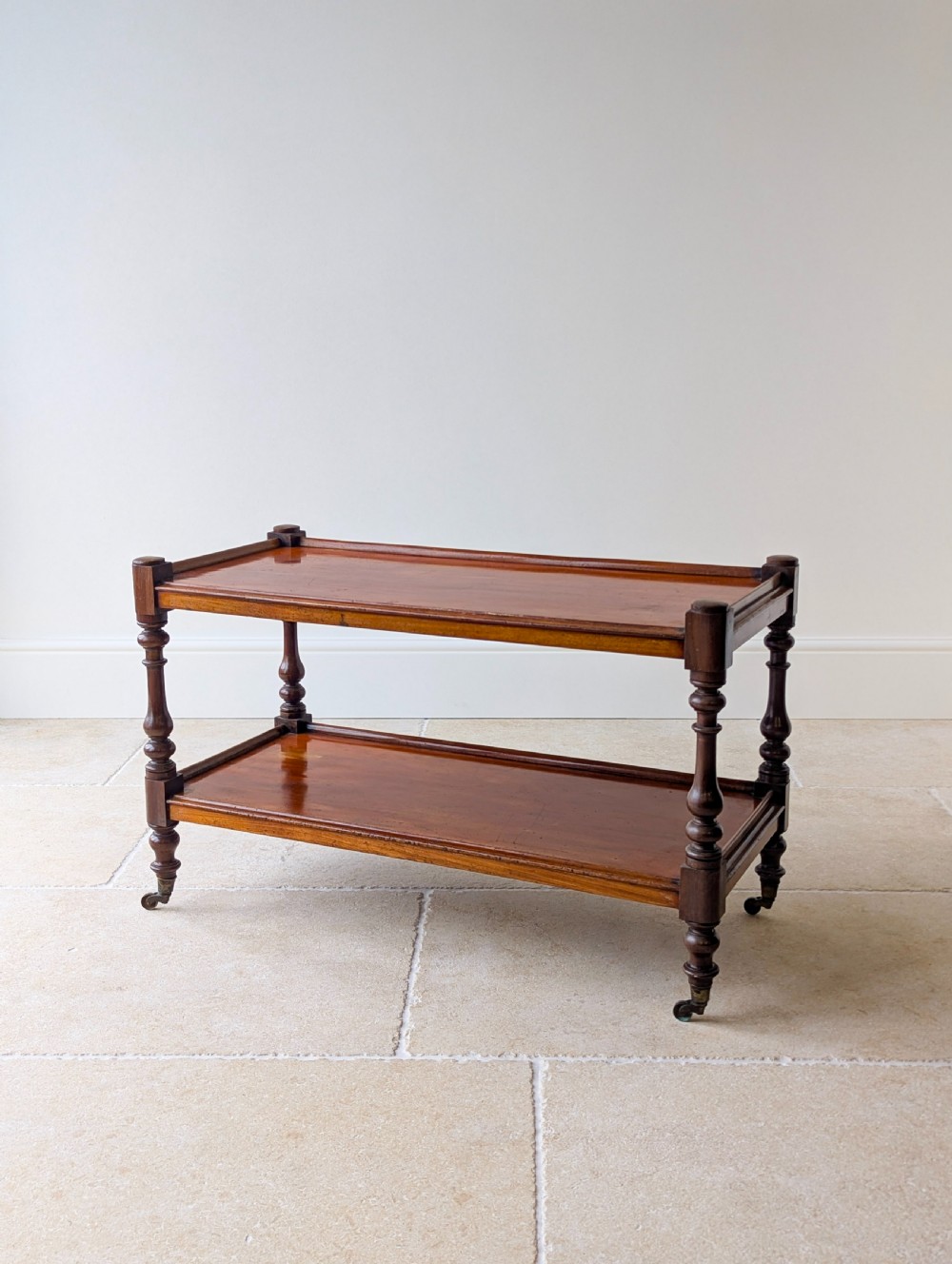 Antique Late Victorian Mahogany Two-Tier Serving Stand c.1880 View X