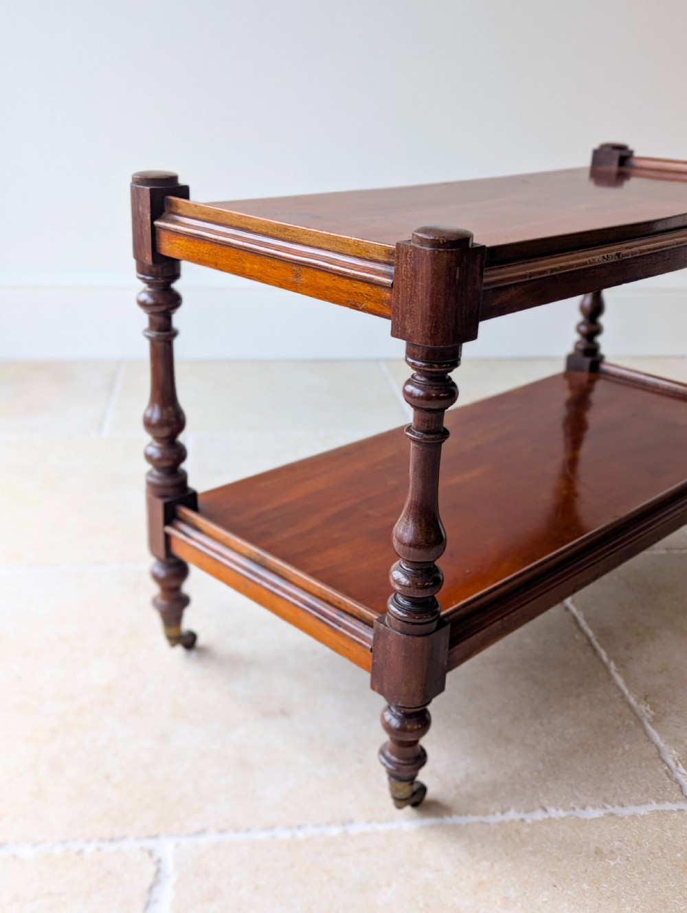 Antique Late Victorian Mahogany Two-Tier Serving Stand c.1880 View XI