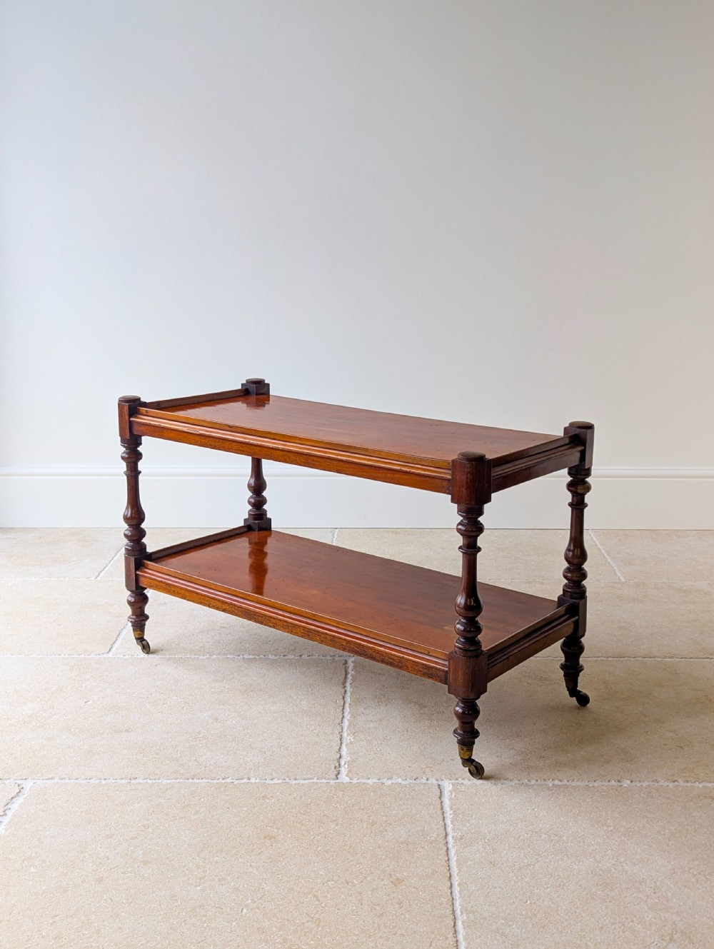 Antique Late Victorian Mahogany Two-Tier Serving Stand c.1880 View XII