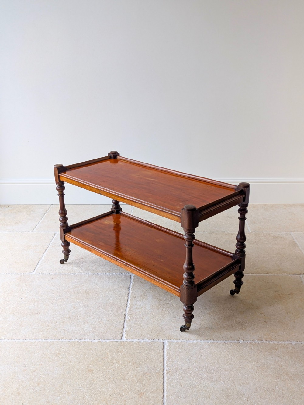 Antique Late Victorian Mahogany Two-Tier Serving Stand c.1880 View XIII