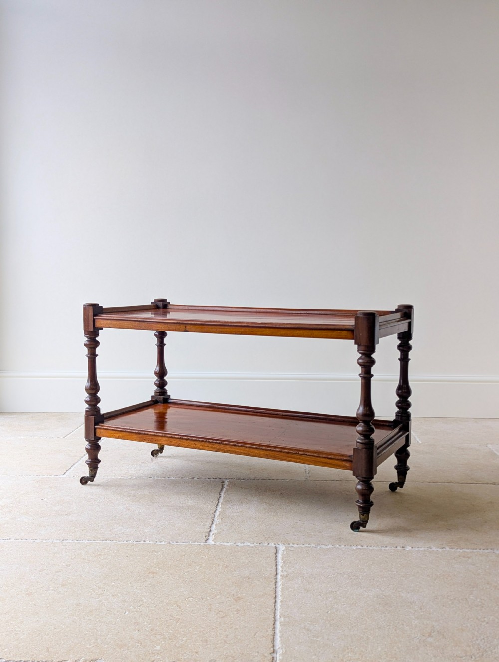 Antique Late Victorian Mahogany Two-Tier Serving Stand c.1880 View XIV