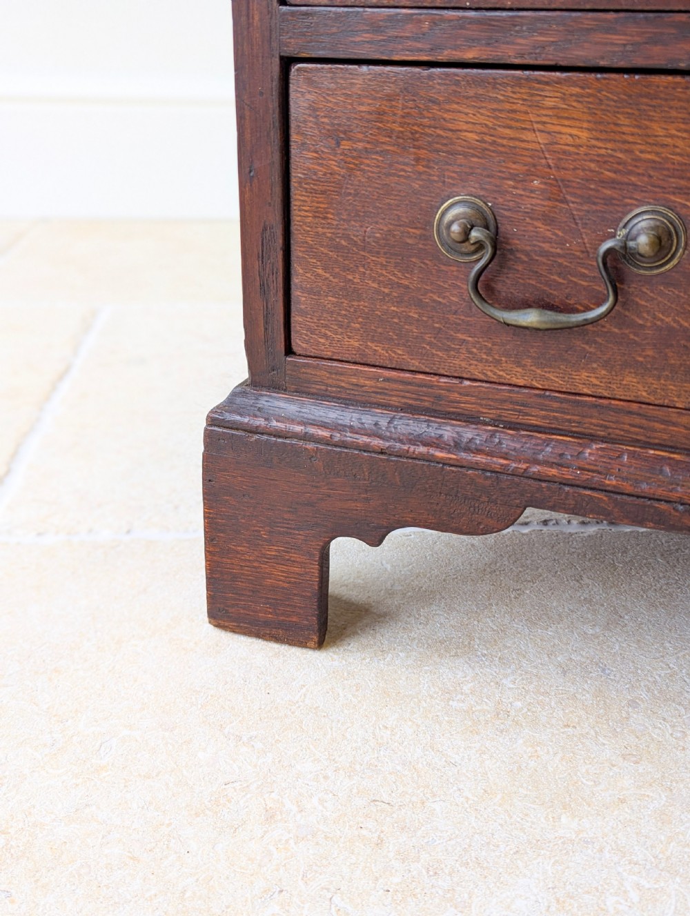 Antique George III Oak Bureau c.1780 View VIII
