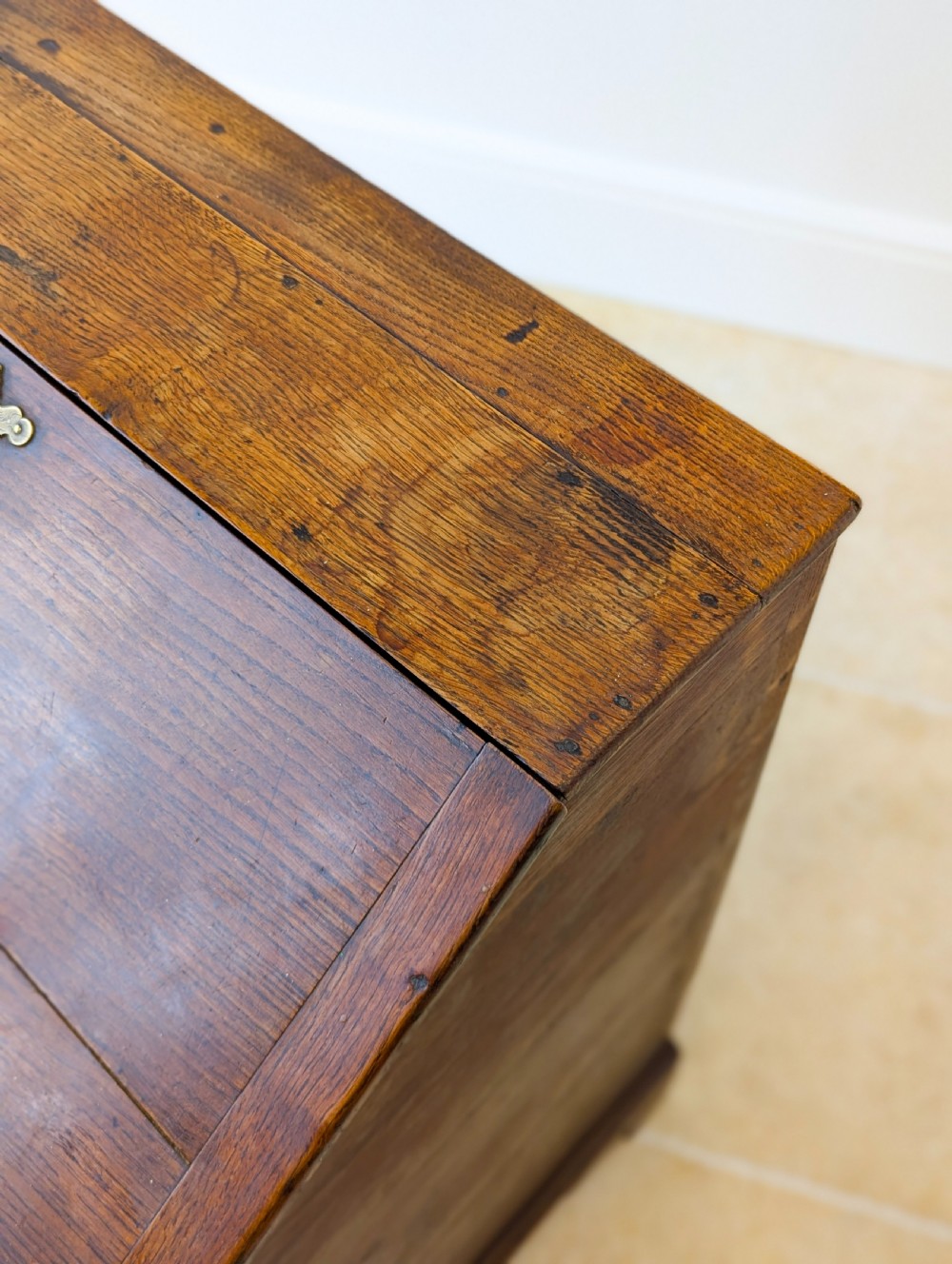 Antique George III Oak Bureau c.1780 View X