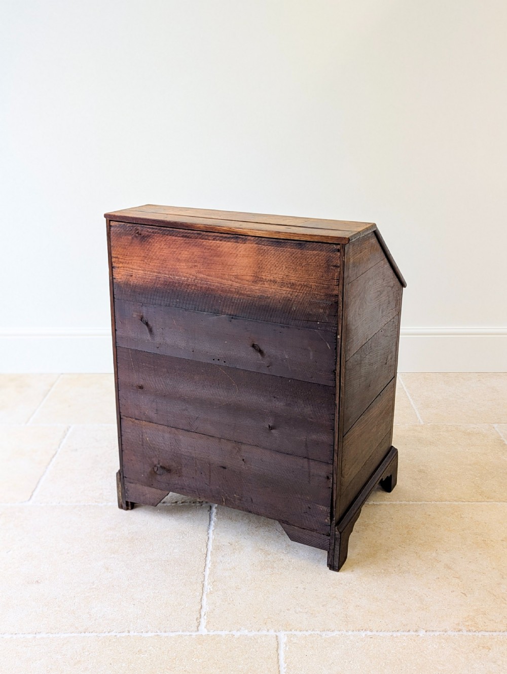 Antique George III Oak Bureau c.1780 View XV