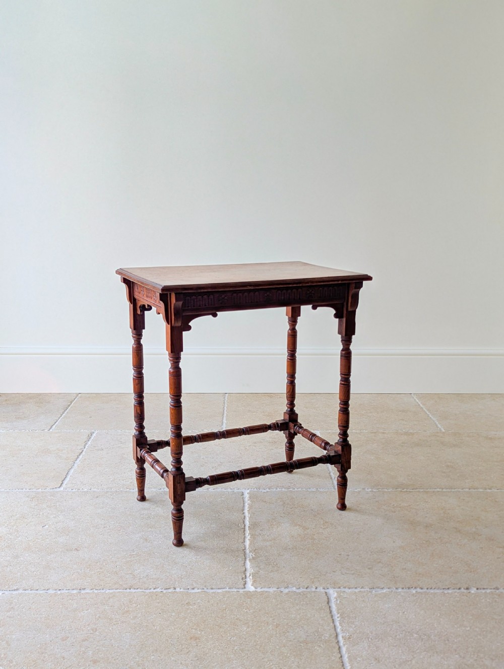 Antique Victorian Oak Jacobean Revival Occasional Table c.1890 View VII