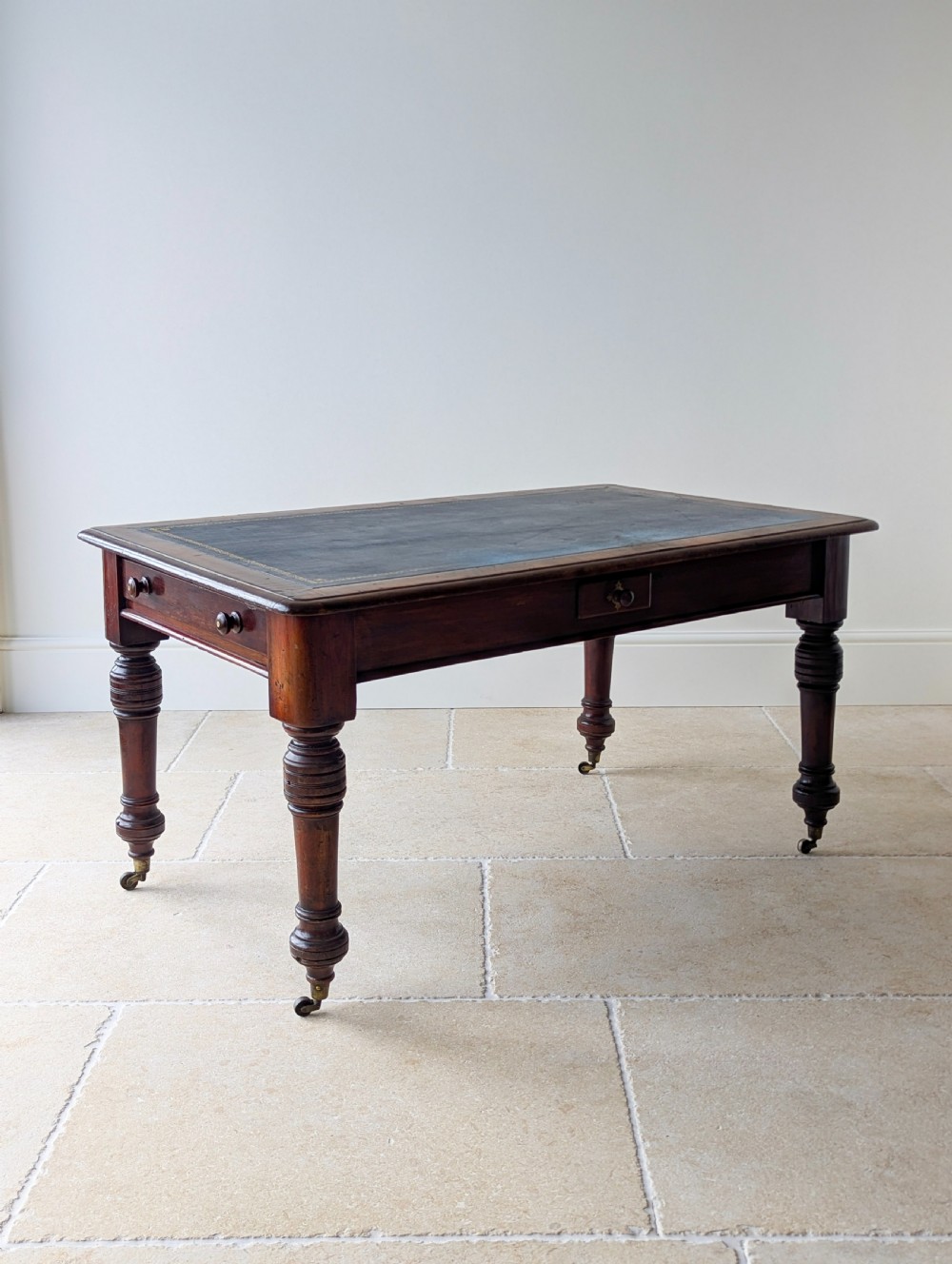 Antique Early Victorian Mahogany Library Table c.1850 View III