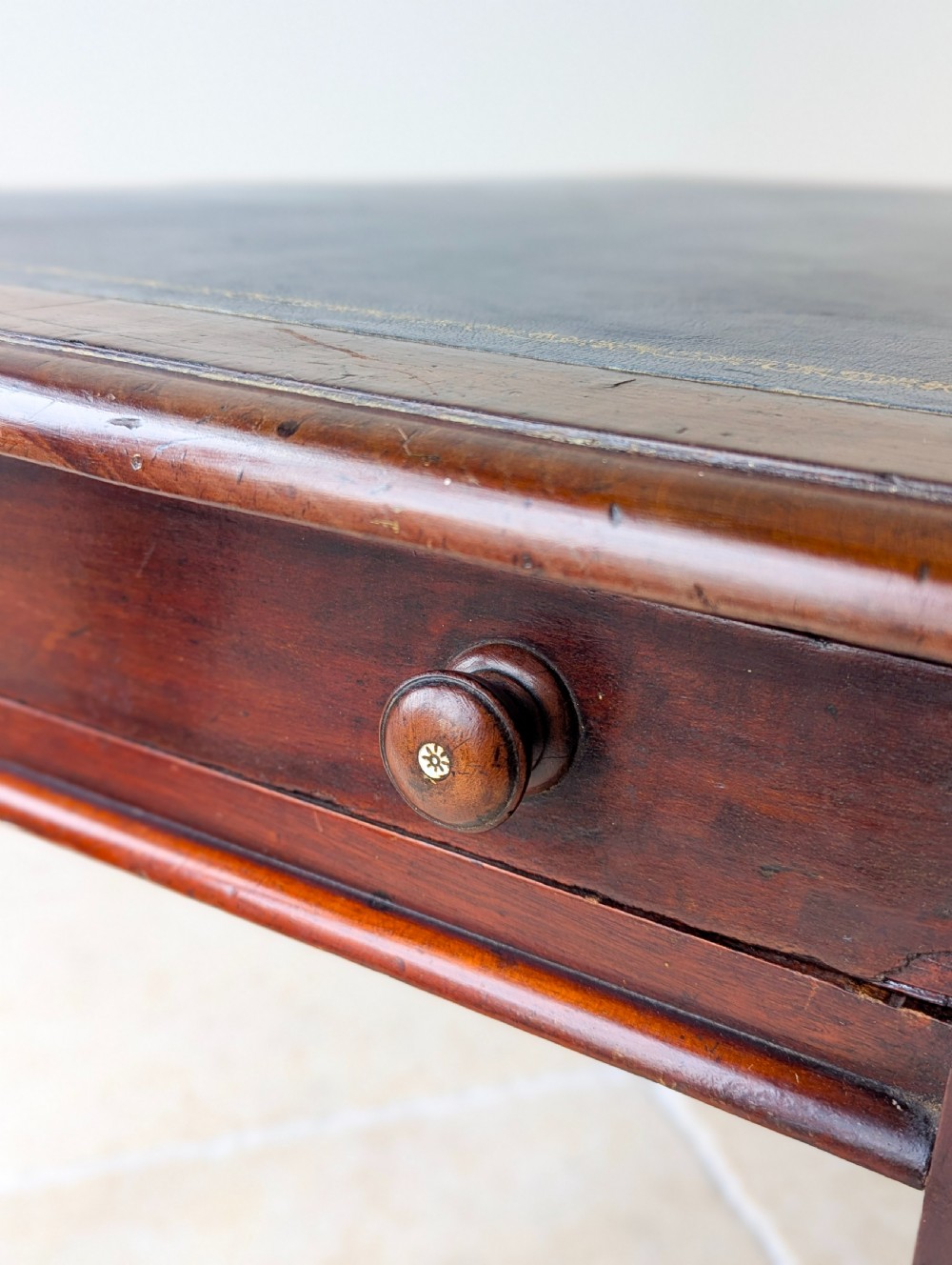 Antique Early Victorian Mahogany Library Table c.1850 View IX