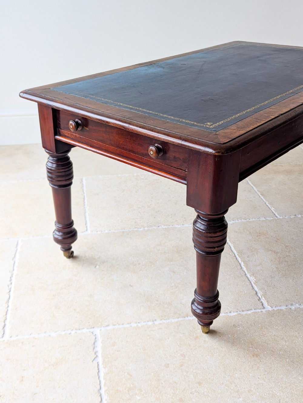 Antique Early Victorian Mahogany Library Table c.1850 View X