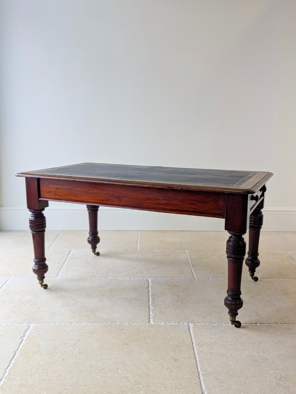 Antique Early Victorian Mahogany Library Table c.1850 View XI