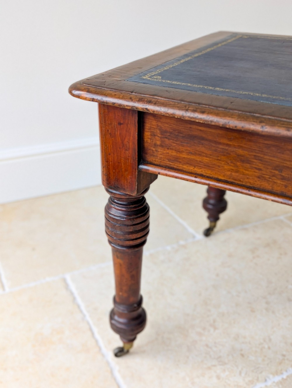 Antique Early Victorian Mahogany Library Table c.1850 View XV