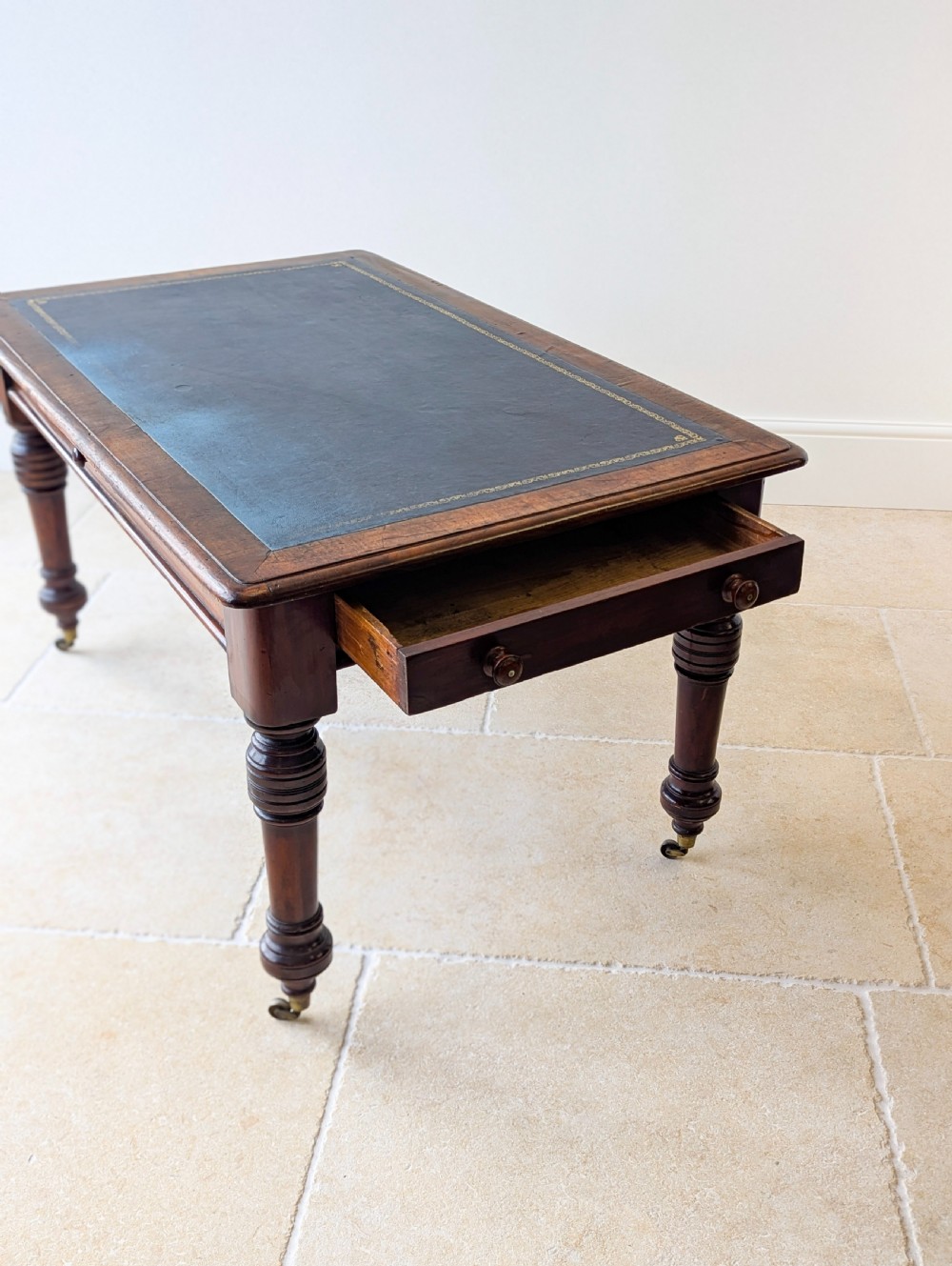 Antique Early Victorian Mahogany Library Table c.1850 View XVI