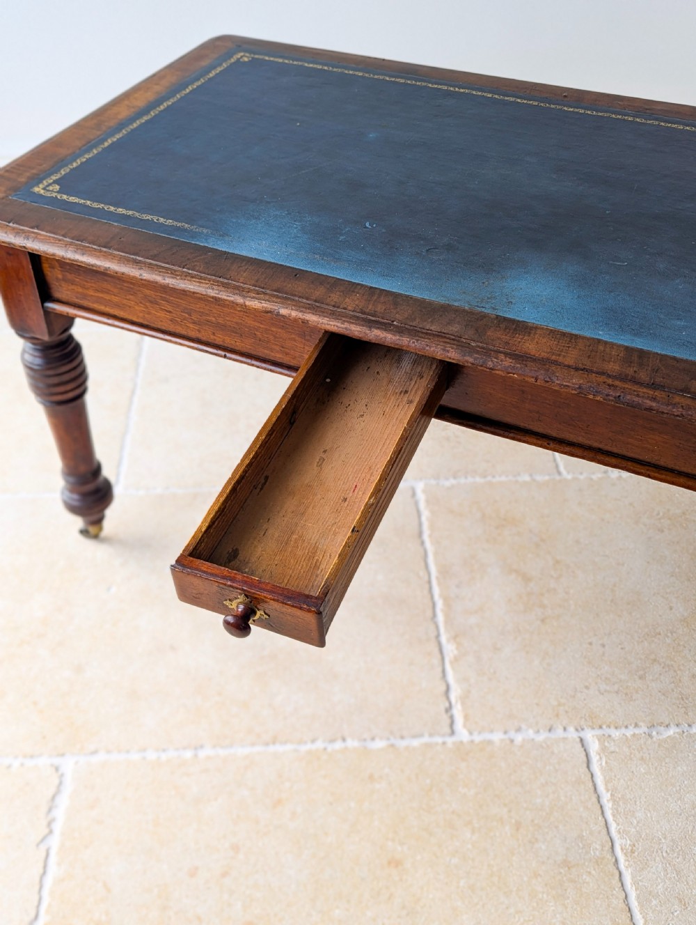 Antique Early Victorian Mahogany Library Table c.1850 View XVIII