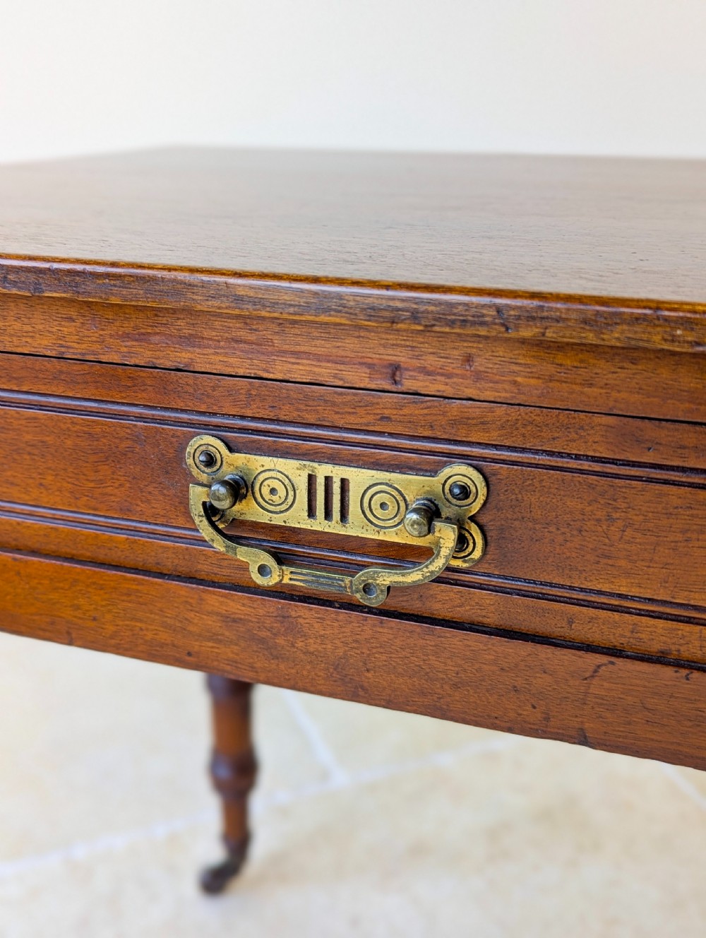 Antique Victorian Mahogany Writing Table c.1880 View XI