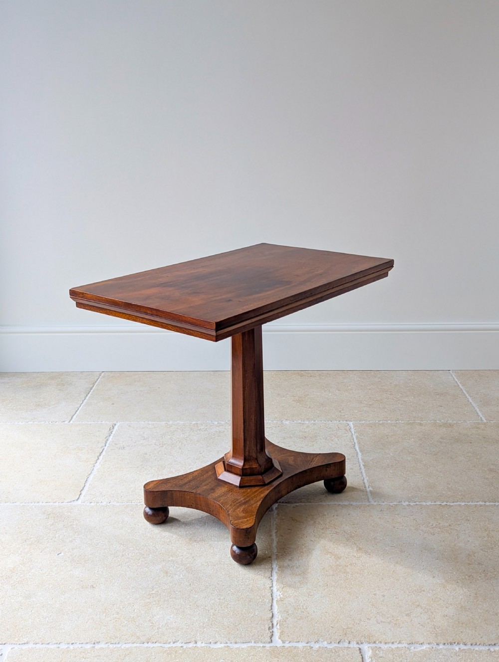 Antique Mid Victorian Mahogany Pedestal Side Table c.1860 View III