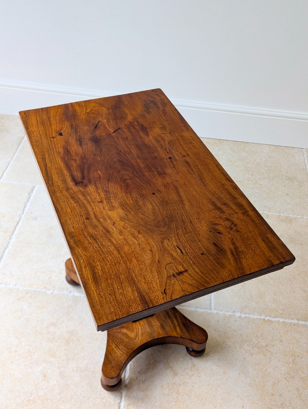 Antique Mid Victorian Mahogany Pedestal Side Table c.1860 View VI