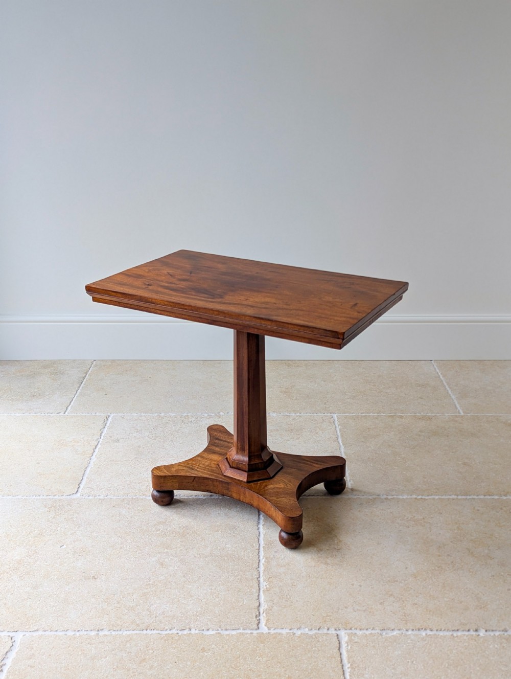 Antique Mid Victorian Mahogany Pedestal Side Table c.1860 View VII