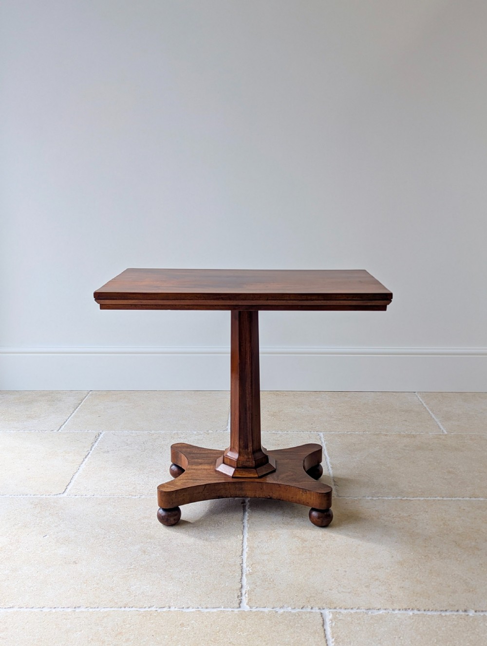 Antique Mid Victorian Mahogany Pedestal Side Table c.1860 View VIII