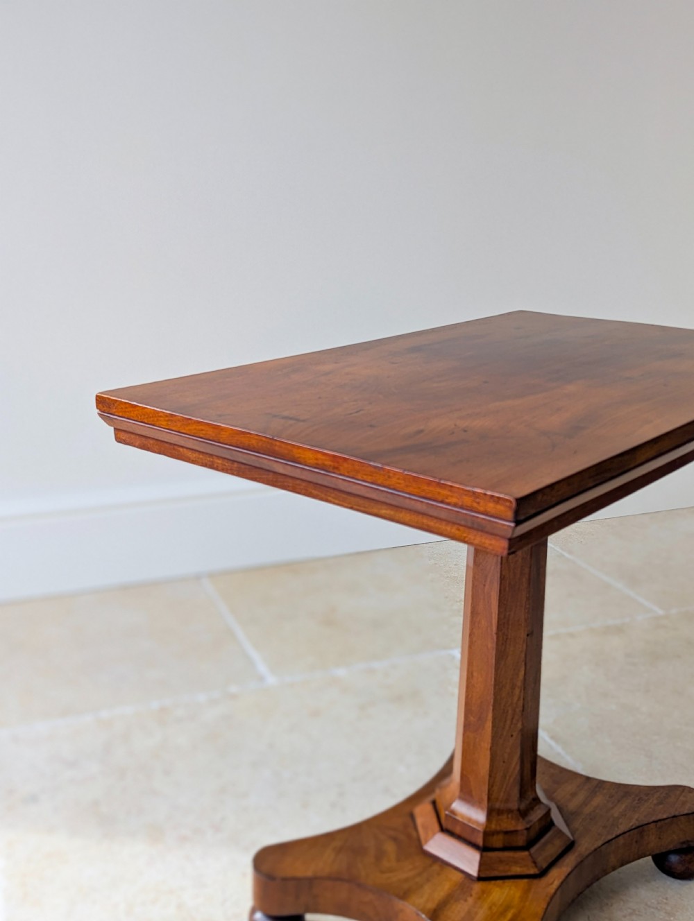 Antique Mid Victorian Mahogany Pedestal Side Table c.1860 View IX