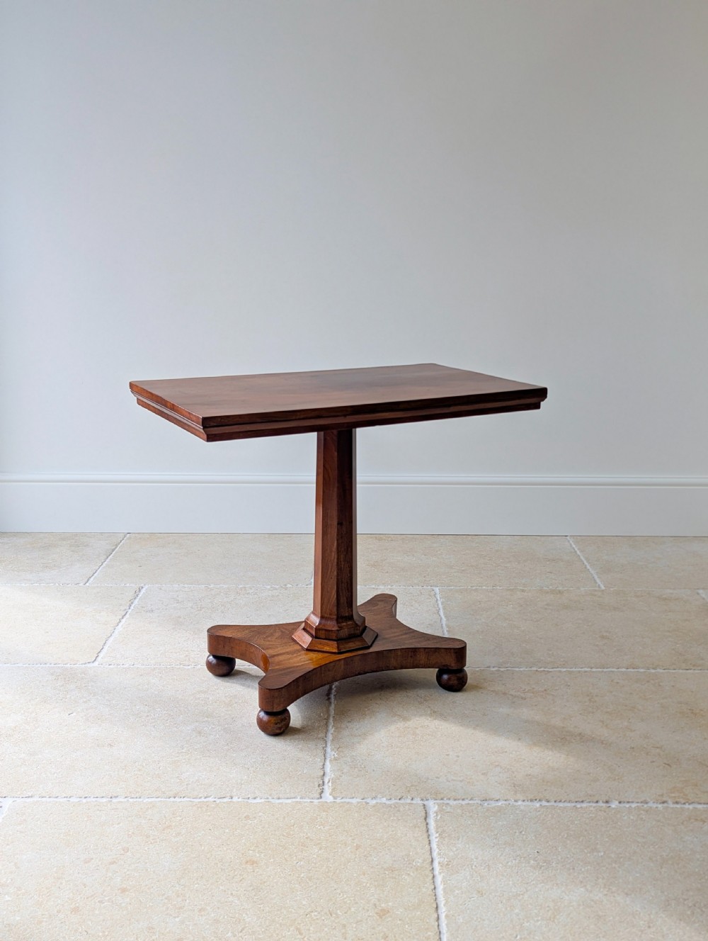 Antique Mid Victorian Mahogany Pedestal Side Table c.1860 View X