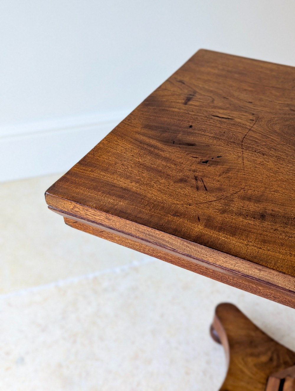 Antique Mid Victorian Mahogany Pedestal Side Table c.1860 View XII