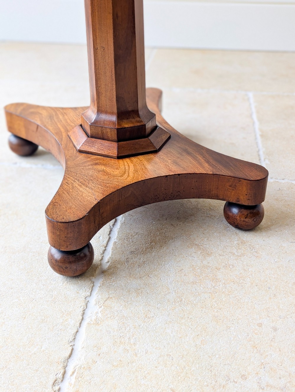 Antique Mid Victorian Mahogany Pedestal Side Table c.1860 View XIV
