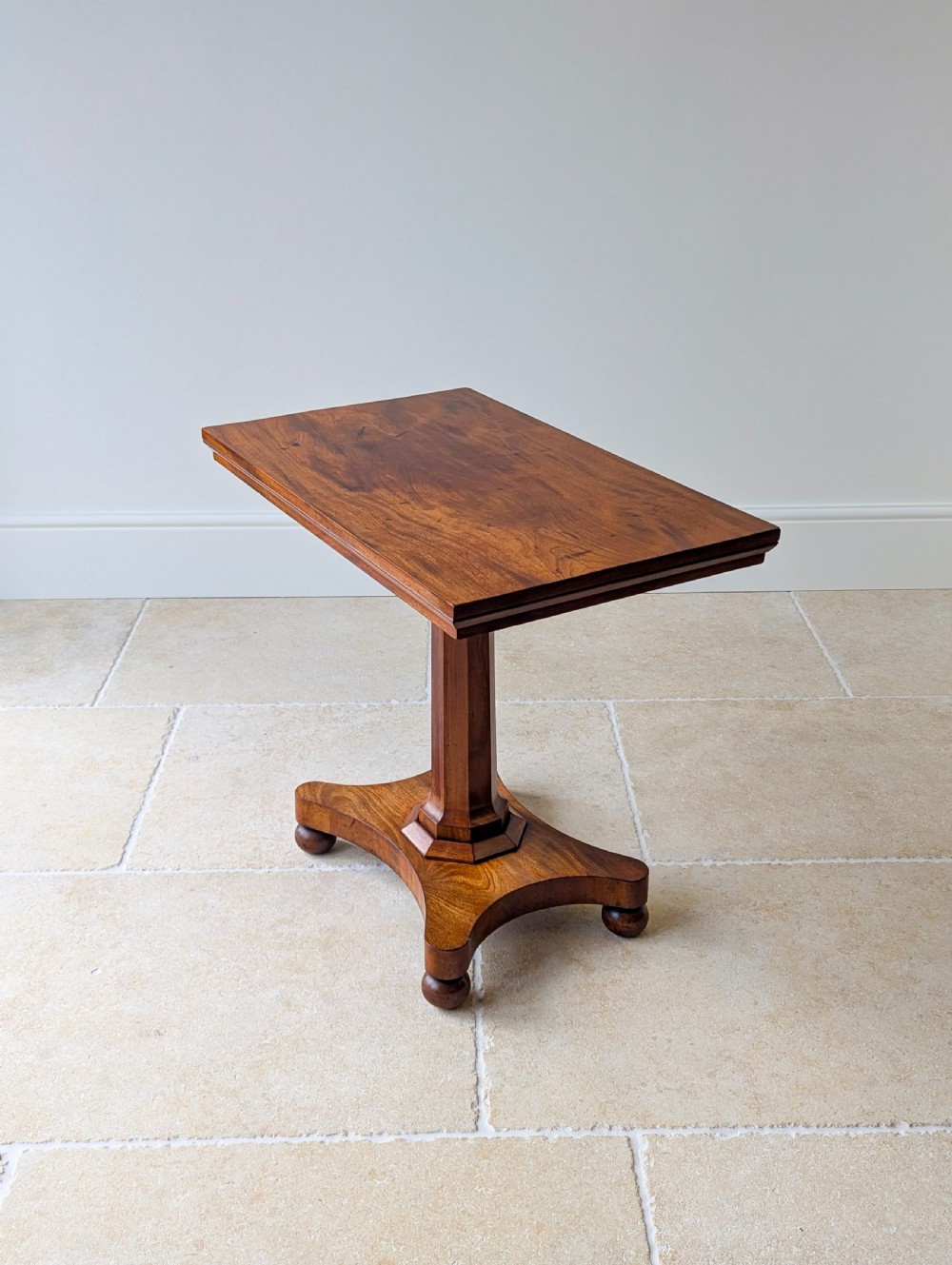 Antique Mid Victorian Mahogany Pedestal Side Table c.1860 View XV