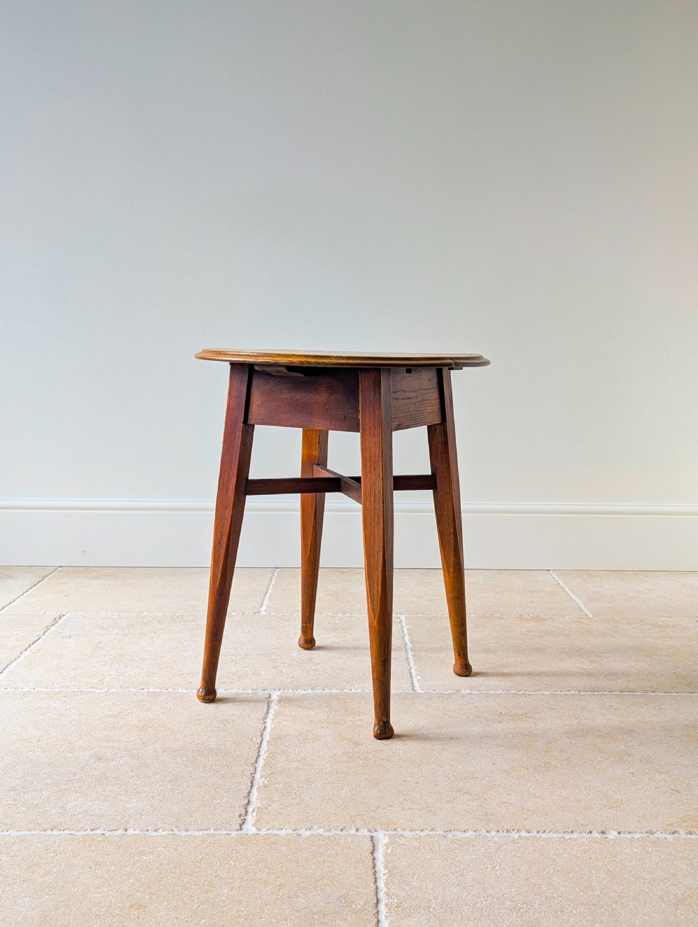Antique Edwardian Oak Circular Pub Table by Gaskell & Chambers c.1910 View XIII
