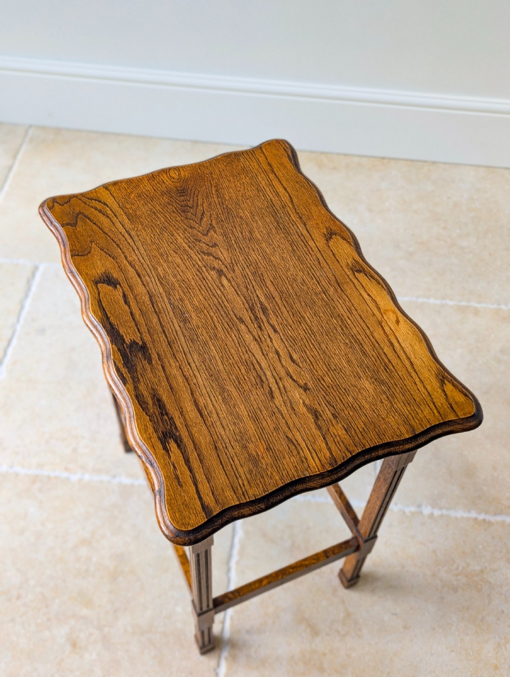 Antique Golden Oak Occasional Table c.1920 View II