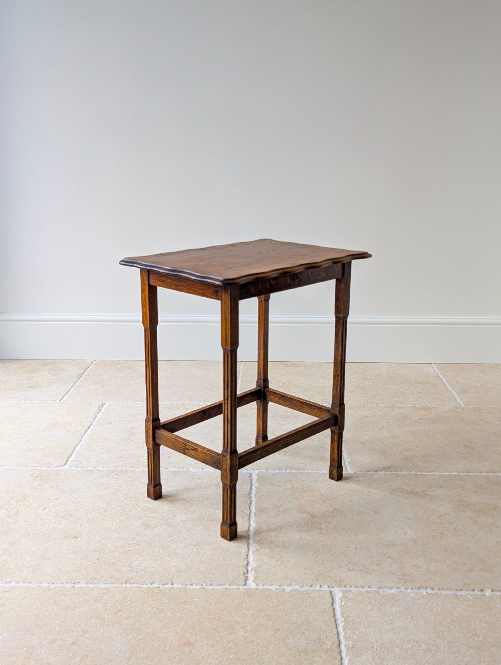 Antique Golden Oak Occasional Table c.1920 View III
