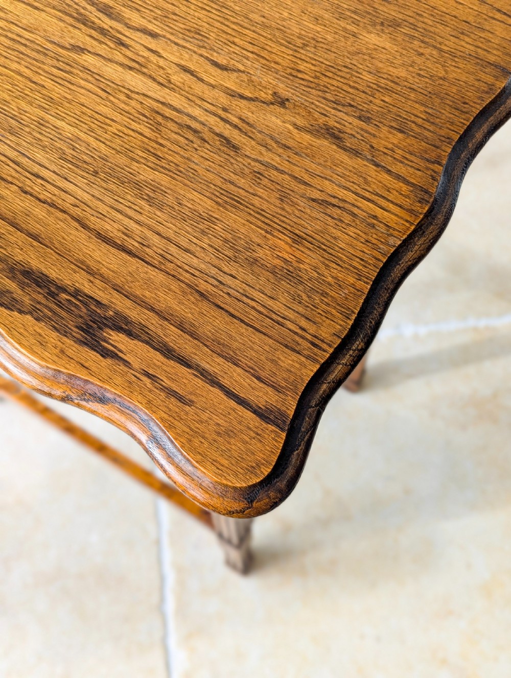 Antique Golden Oak Occasional Table c.1920 View VI