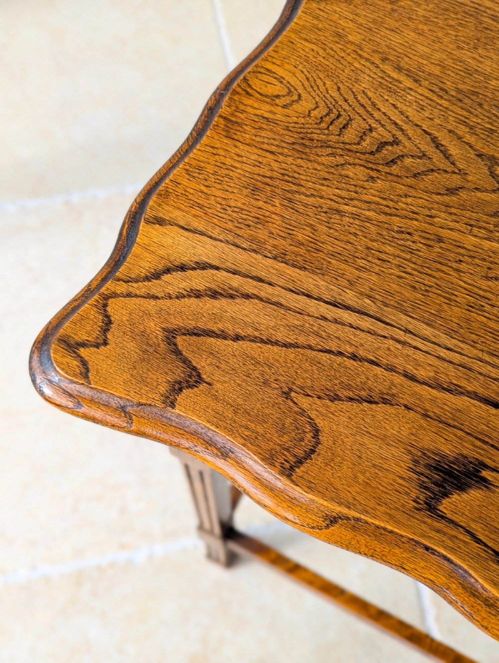 Antique Golden Oak Occasional Table c.1920 View VII