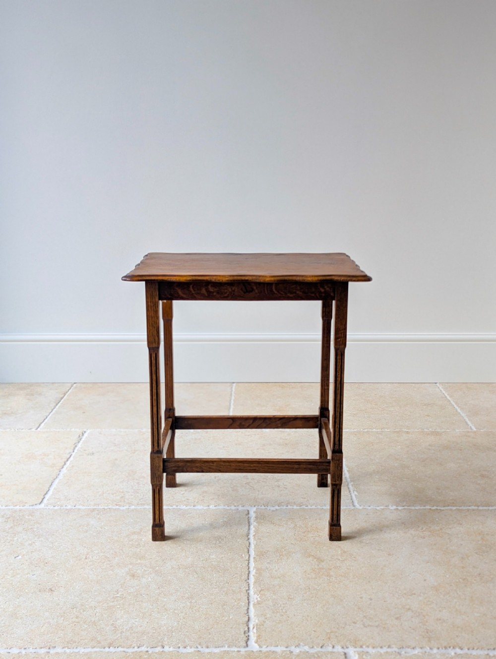 Antique Golden Oak Occasional Table c.1920 View VIII