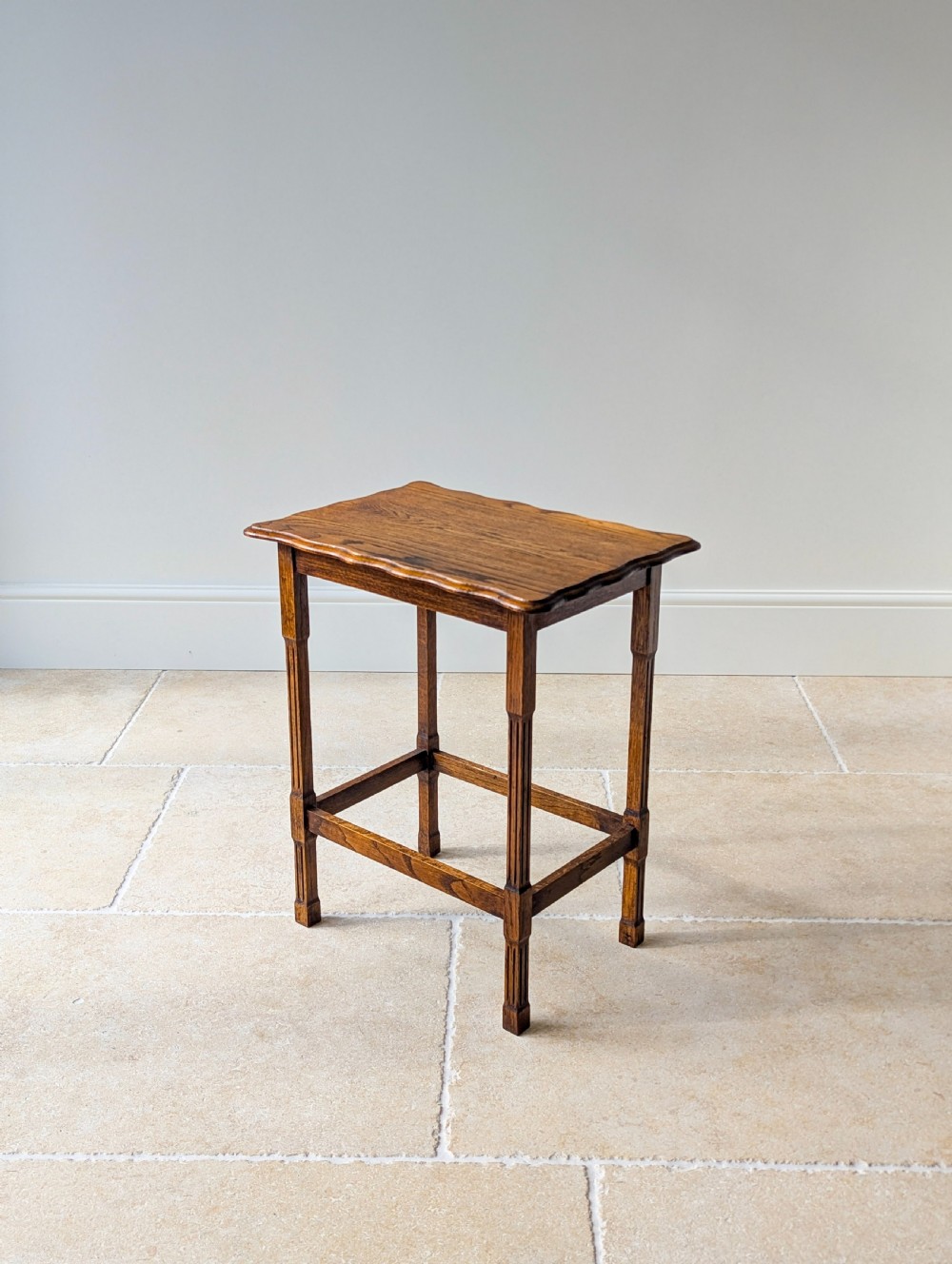 Antique Golden Oak Occasional Table c.1920 View X