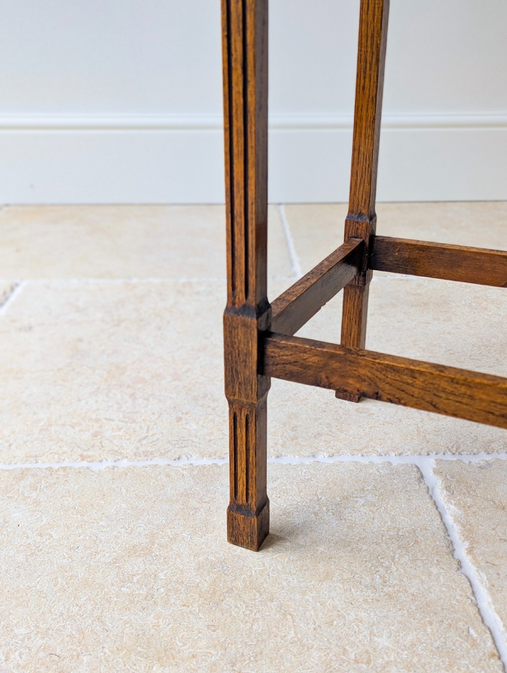 Antique Golden Oak Occasional Table c.1920 View XI