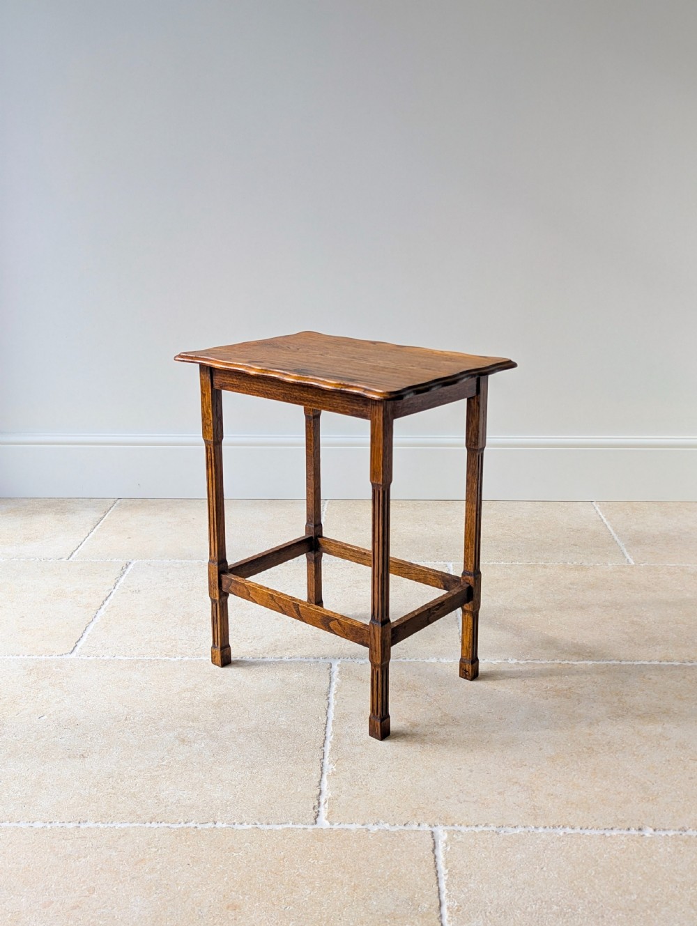 Antique Golden Oak Occasional Table c.1920 View XII
