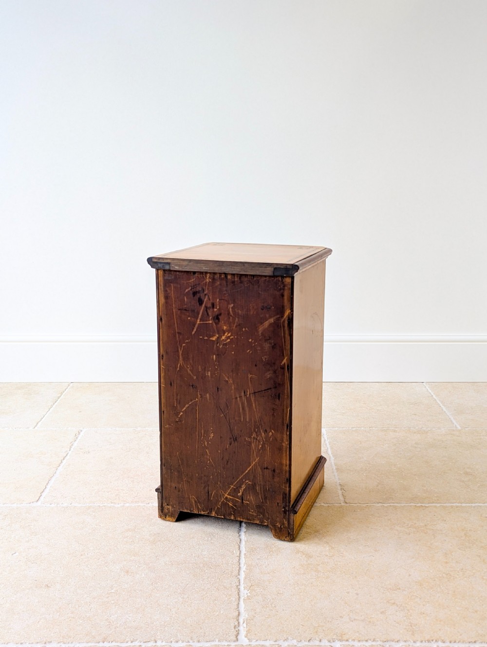 Antique Aesthetic Movement Satin Birch and Walnut Bedside Cabinet c.1890 View XV