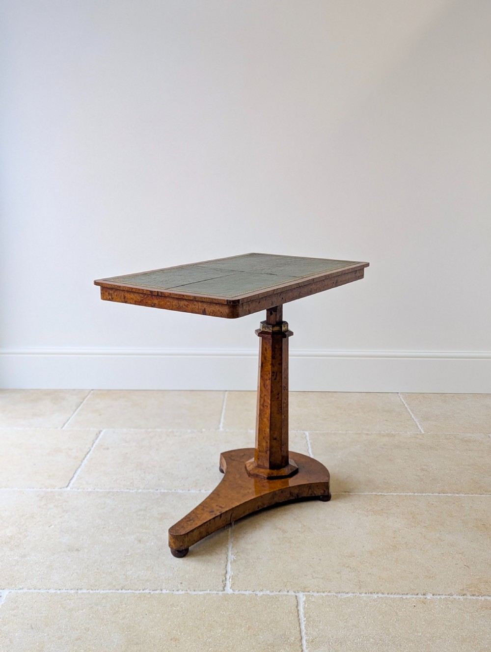 Antique George IV Burr Elm Adjustable Library Reading Table c.1830 View VII